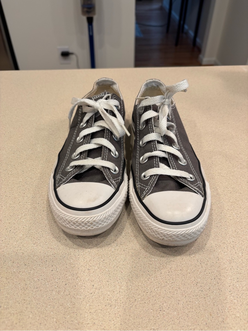 Converse Low-Top Canvas Sneakers in Charcoal
